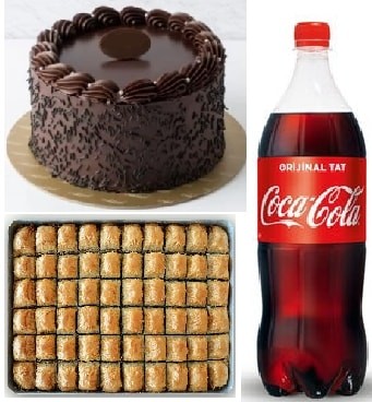 Haftalık Tatlı Kaçamağı: Pasta Baklava ve 1 Litre Cola Seti pasta