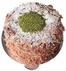 Premium Kalite 6-9 Kişilik Çikolatalı Fıstıklı pasta